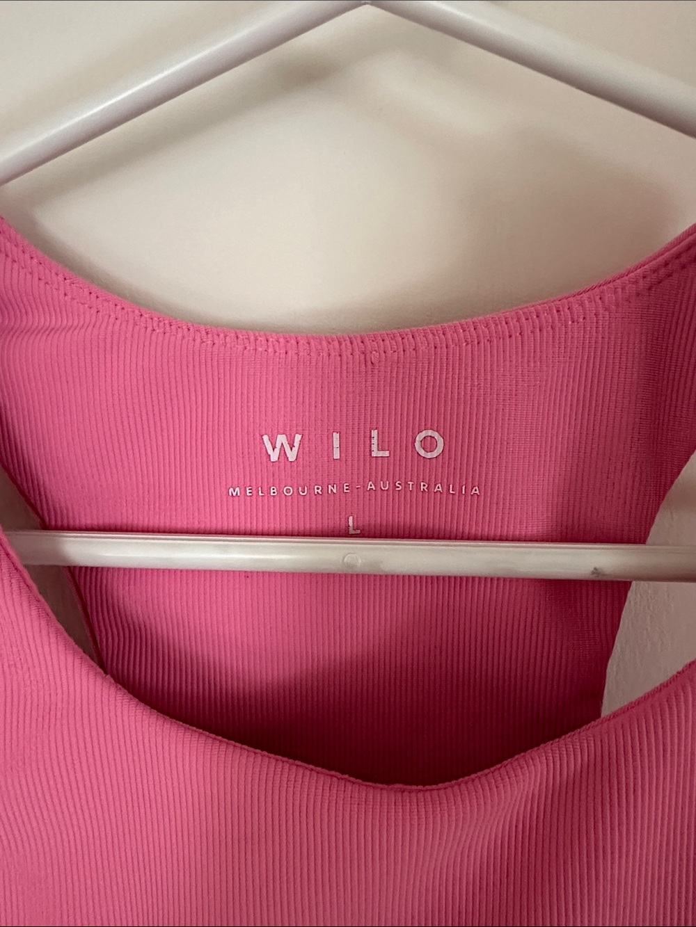 Wilo Pink Ribbed Sports Bra - Picture 2 of 5